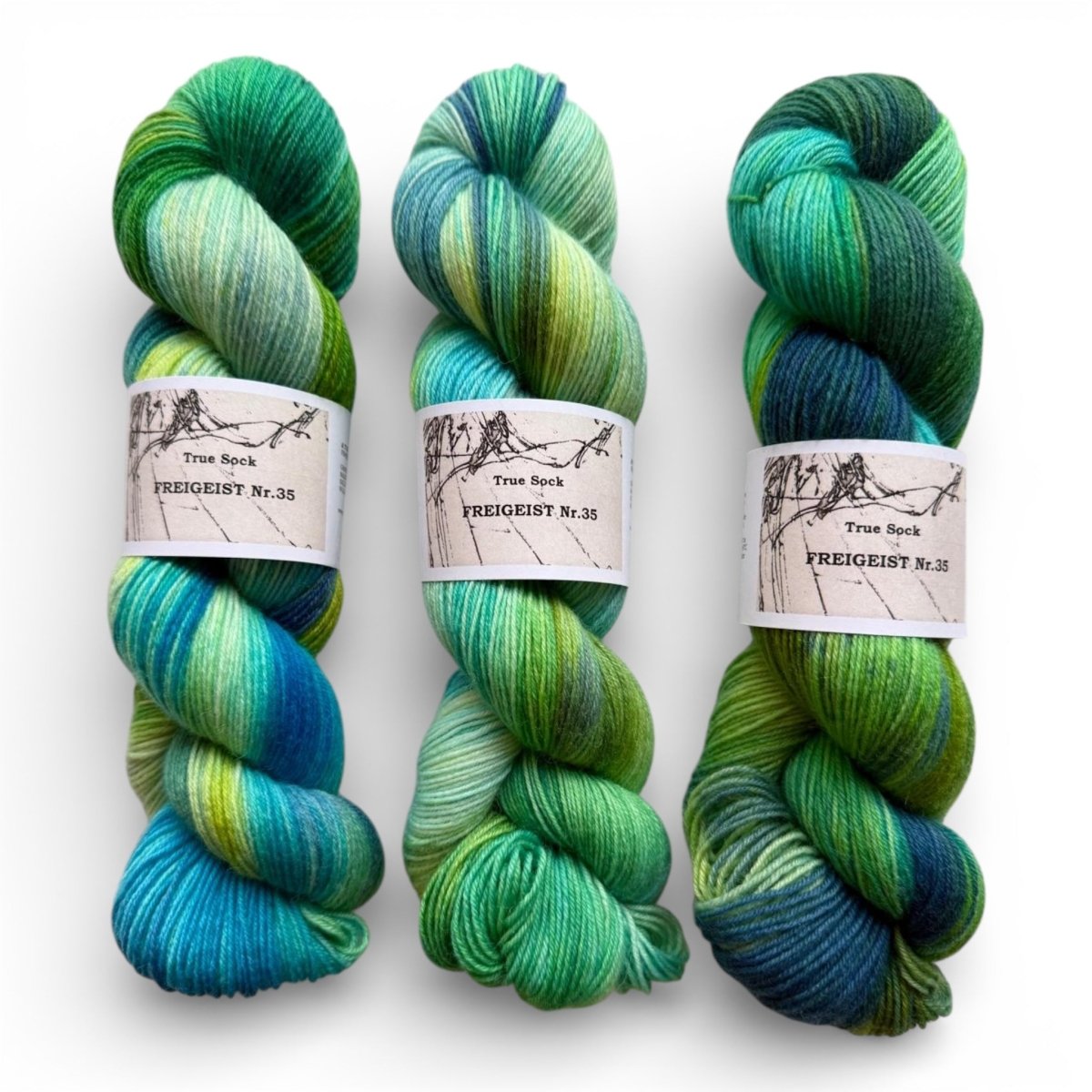 Atelier Franziska Uhl HANDGEFÄRBTE SOCKENWOLLE - TRUE SOCK - BONIFAKTUR - Freigeist 35 - Atelier Franziska Uhl HANDGEFÄRBTE SOCKENWOLLE - TRUE SOCK