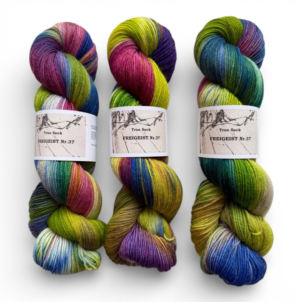 Atelier Franziska Uhl HANDGEFÄRBTE SOCKENWOLLE - TRUE SOCK - BONIFAKTUR - Freigeist 37 - Atelier Franziska Uhl HANDGEFÄRBTE SOCKENWOLLE - TRUE SOCK