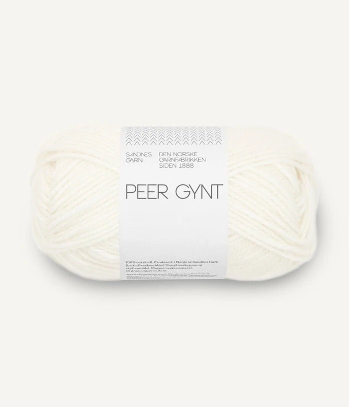 Sandnes PEER GYNT / PEER GYNT BY PETITEKNIT - BONIFAKTUR - 1001 White - Sandnes PEER GYNT / PEER GYNT BY PETITEKNIT