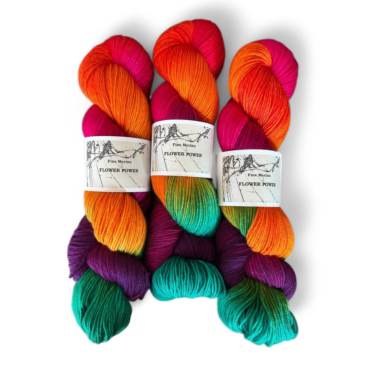 Atelier Franziska Uhl Fine Merino Sock - BONIFAKTUR - Flower Power - Atelier Franziska Uhl Atelier Franziska Uhl Fine Merino Sock Flower Power