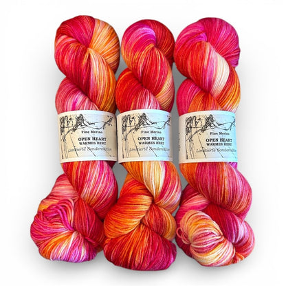 Atelier Franziska Uhl FINE MERINO SOCK - BONIFAKTUR - OPEN HEART - WARMES HERZ Sonderedition - Atelier Franziska Uhl FINE MERINO SOCK