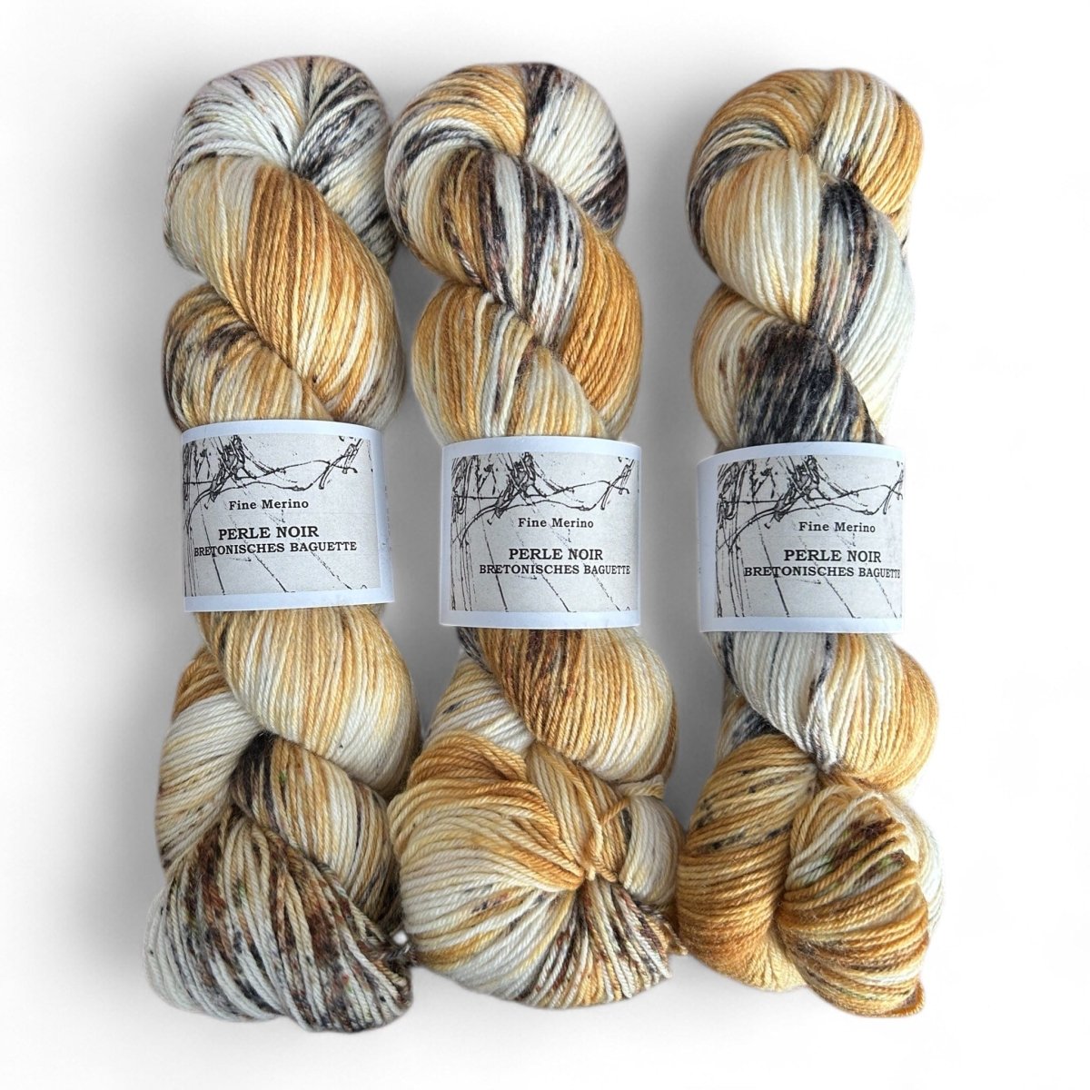 Atelier Franziska Uhl Fine Merino Sock - BONIFAKTUR - Perle Noir - Bretonisches Baguette - Atelier Franziska Uhl Fine Merino Sock