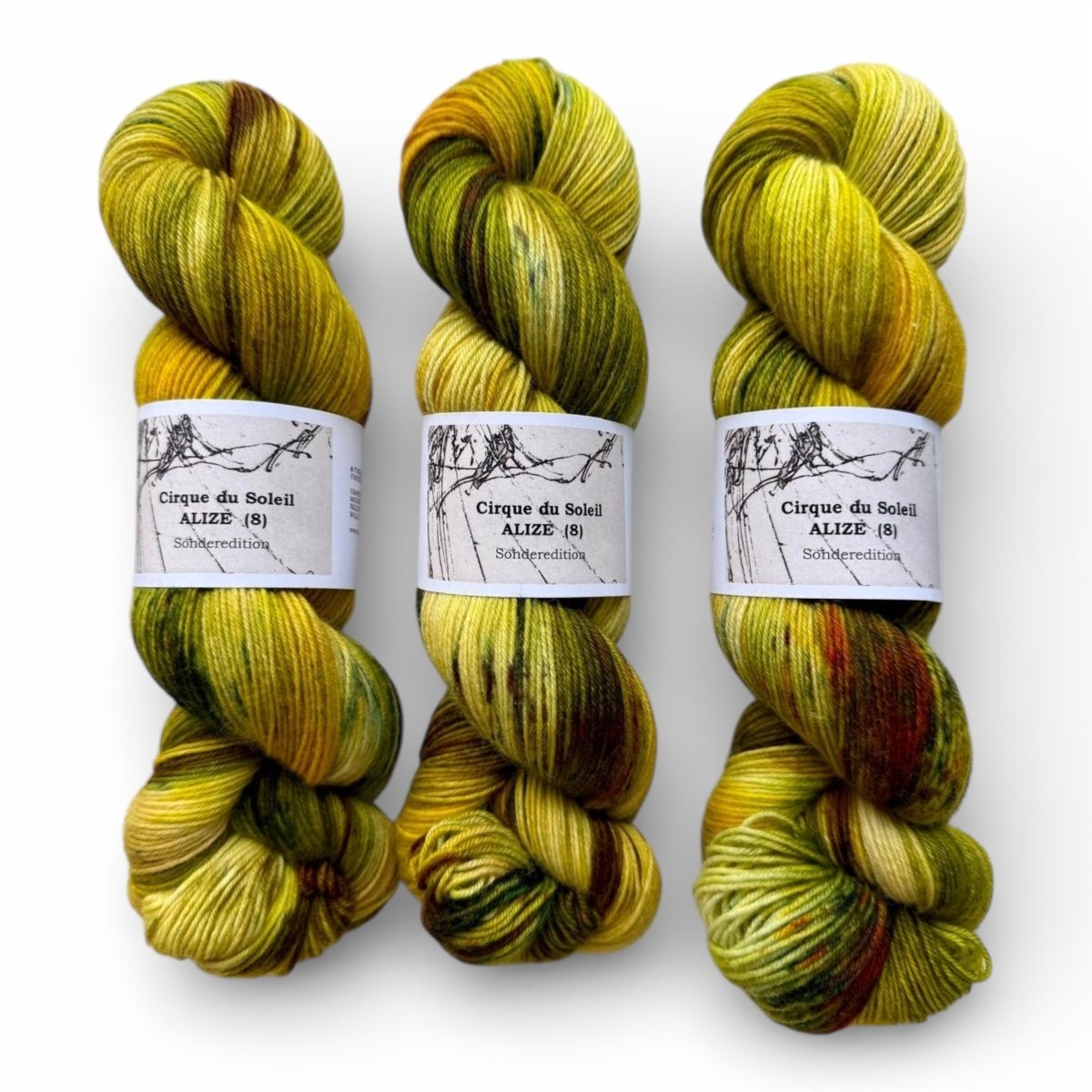 Atelier Franziska Uhl Handgefärbte Sockenwolle - BONIFAKTUR - Cirque du Soleil ALIZÉE (8) - Atelier Franziska Uhl Handgefärbte Sockenwolle