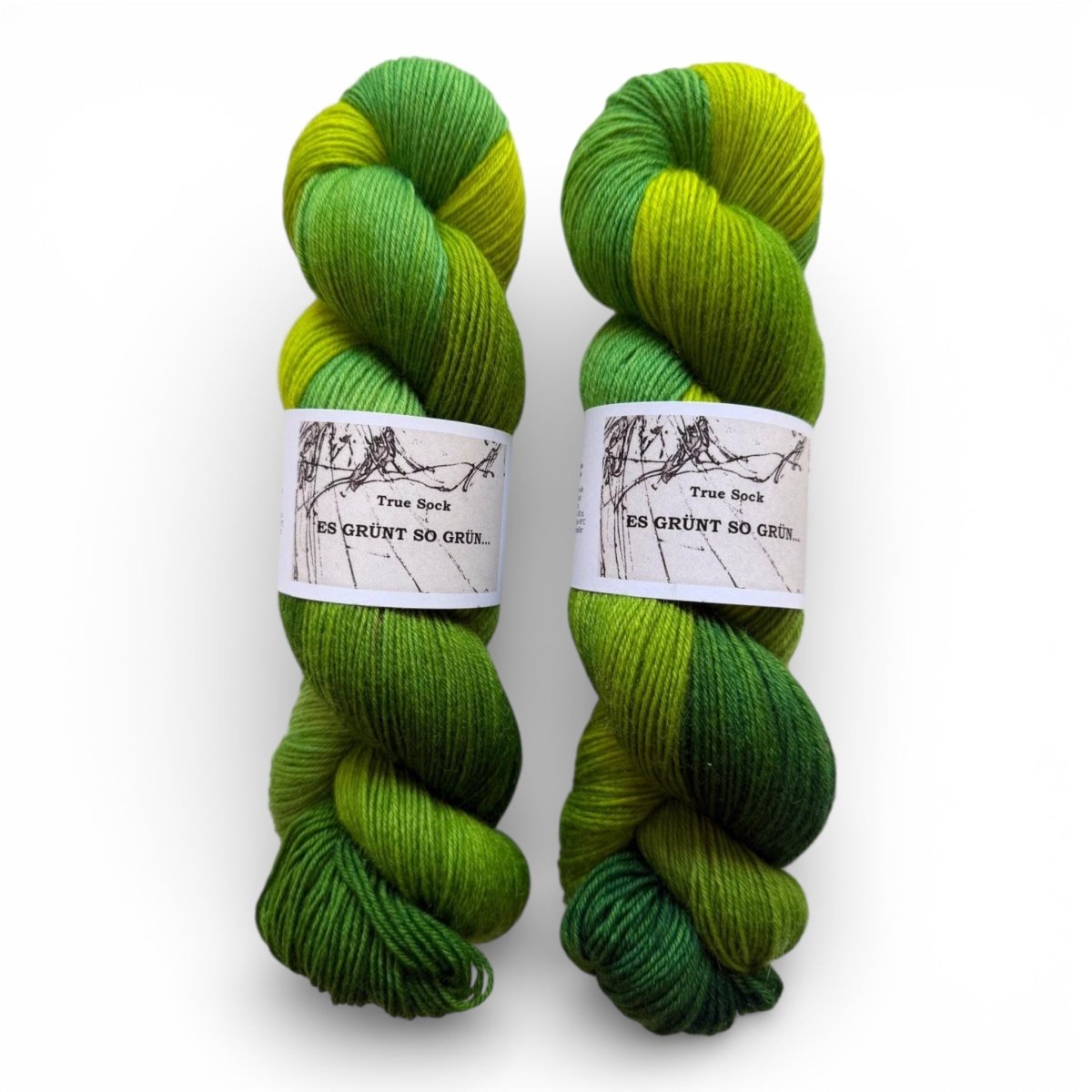 Atelier Franziska Uhl HANDGEFÄRBTE SOCKENWOLLE - TRUE SOCK - BONIFAKTUR - Es grünt so grün - Atelier Franziska Uhl HANDGEFÄRBTE SOCKENWOLLE - TRUE SOCK