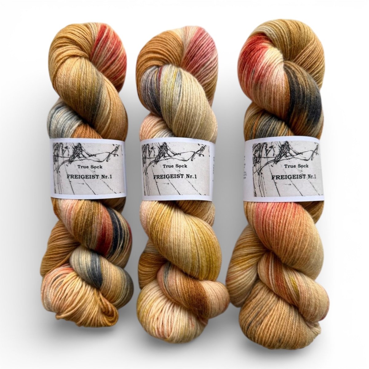 Atelier Franziska Uhl HANDGEFÄRBTE SOCKENWOLLE - TRUE SOCK - BONIFAKTUR - Freigeist 1 - Atelier Franziska Uhl HANDGEFÄRBTE SOCKENWOLLE - TRUE SOCK