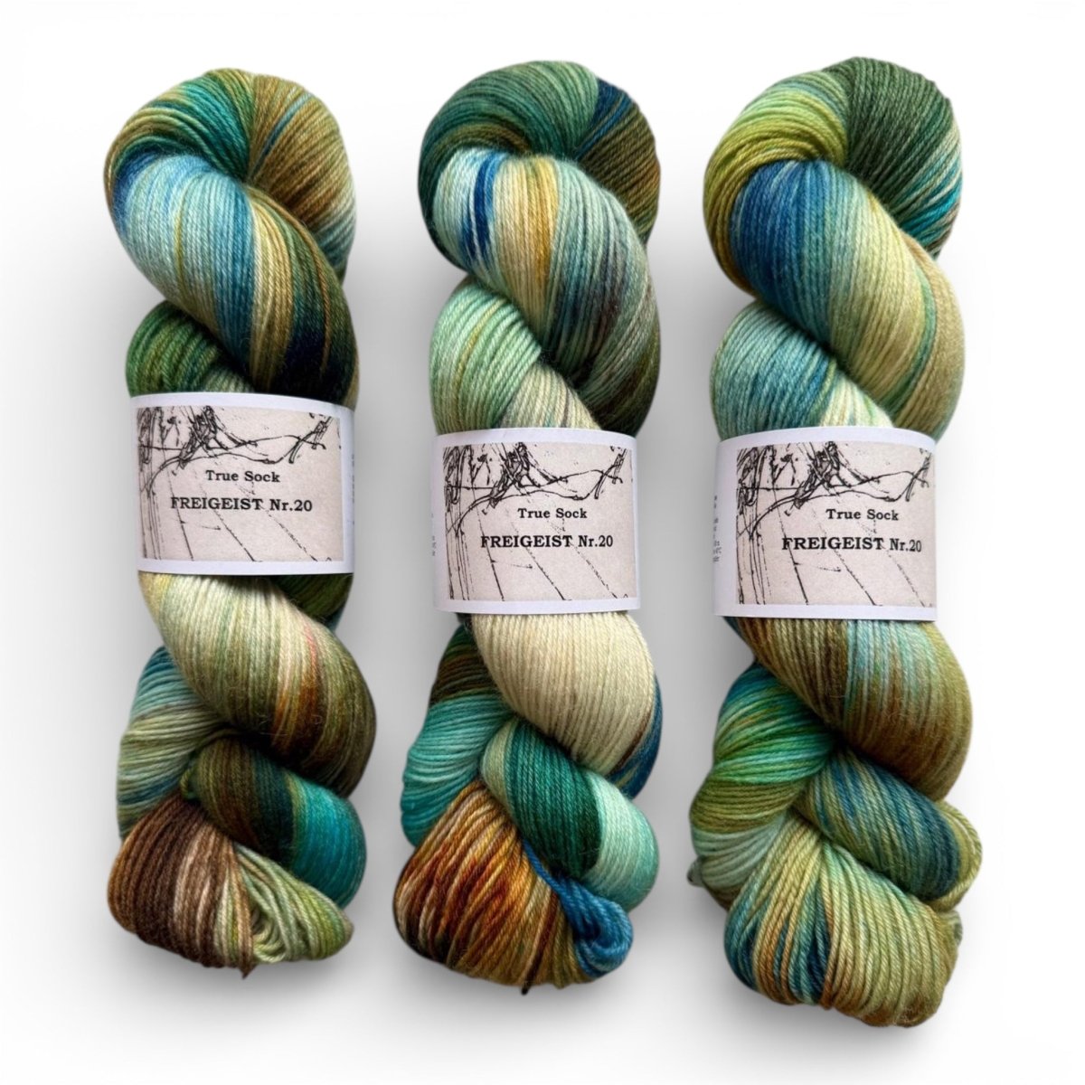 Atelier Franziska Uhl HANDGEFÄRBTE SOCKENWOLLE - TRUE SOCK - BONIFAKTUR - Freigeist 20 - Atelier Franziska Uhl HANDGEFÄRBTE SOCKENWOLLE - TRUE SOCK