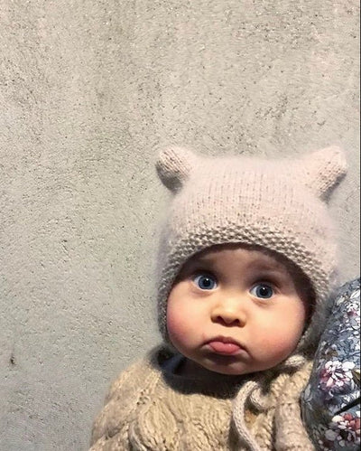 Baby Bear Bonnet – Knitting Pattern & Yarn Kit