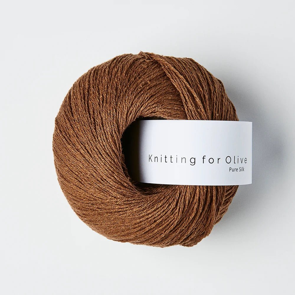 Knitting for Olive PURE SILK - BONIFAKTUR - Dark Cognac - Knitting for Olive PURE SILK