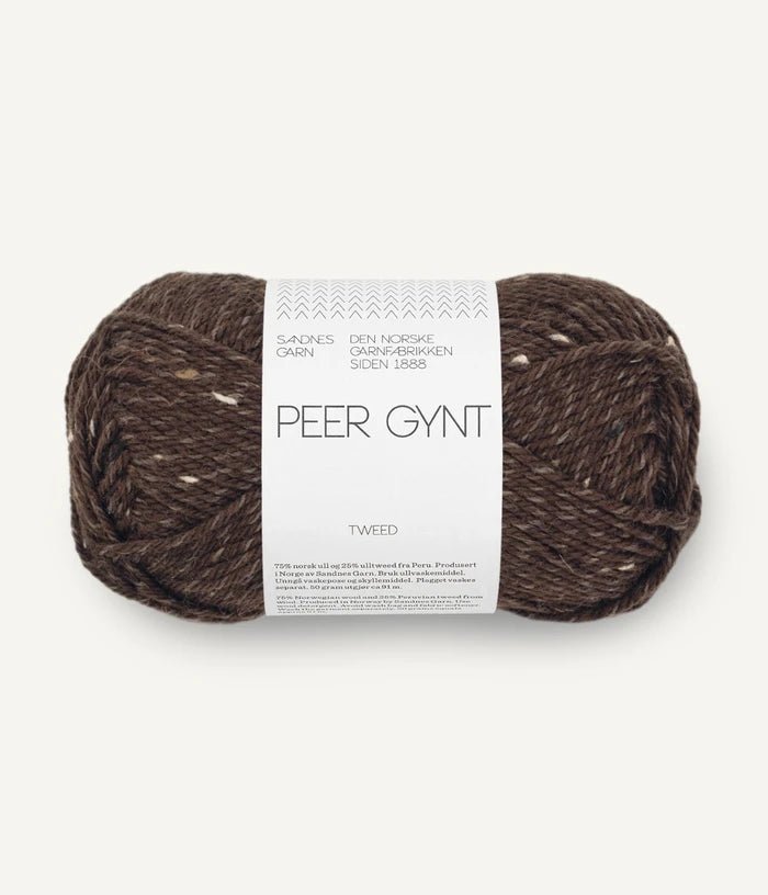 Sandnes PEER GYNT / PEER GYNT BY PETITEKNIT - BONIFAKTUR - 3085 Dark Brown Tweed - Sandnes PEER GYNT / PEER GYNT BY PETITEKNIT
