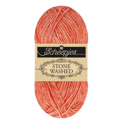 Scheepjes Stone Washed - BONIFAKTUR - 843 Realgar Red - Scheepjes Scheepjes Stone Washed 843 Realgar Red